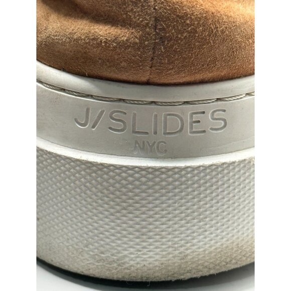 J/Slides NYC Womens 10 Aileen Platform Slip On Sneakers Brown Suede Leather‎ - Picture 5 of 10
